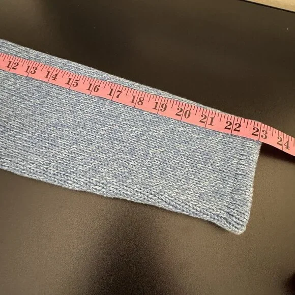 L.L. Bean Cotton Cardigan Sweater Blue Large Mother of Pearl Button EUC - Picture 7 of 9